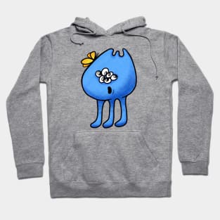 Cute cartoon blue alien with three legs Hoodie